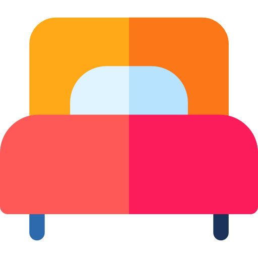 싱글 침대 Basic Rounded Flat icon