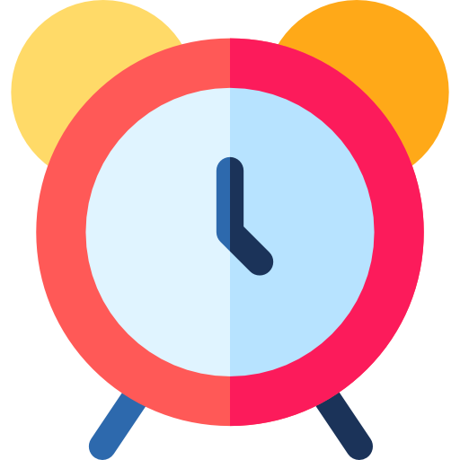 Alarm clock Basic Rounded Flat icon