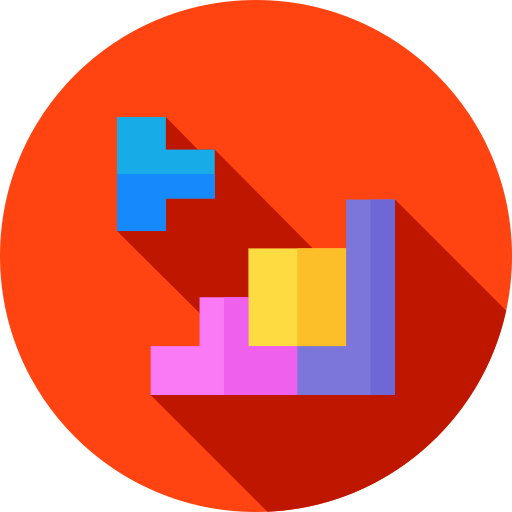 tetris Flat Circular Flat ikona