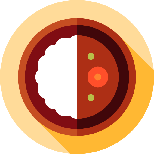 카레 Flat Circular Flat icon