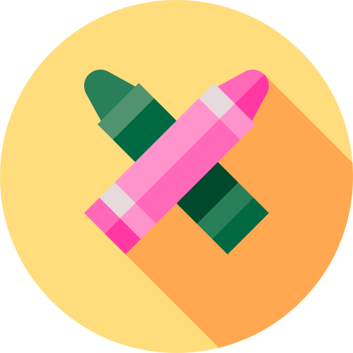 Crayons Flat Circular Flat icon