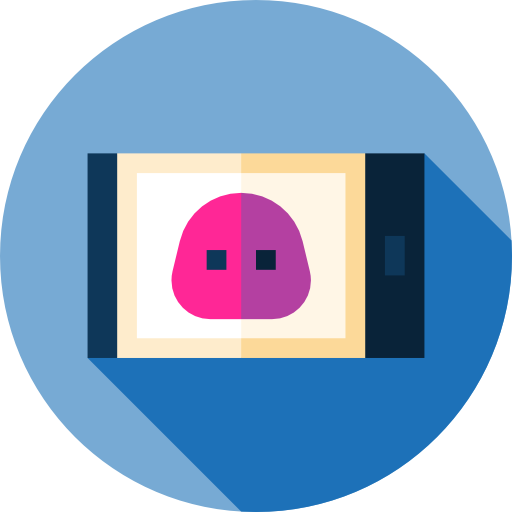 mascota virtual Flat Circular Flat icono