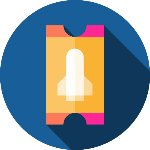 Ticket Flat Circular Flat icon