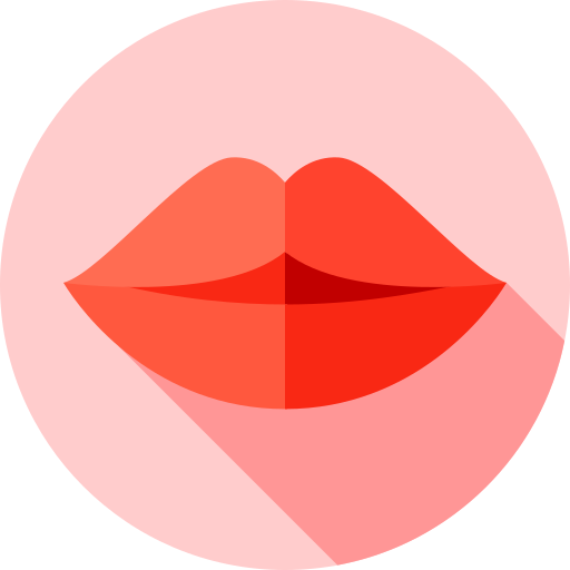 lippen Flat Circular Flat icoon