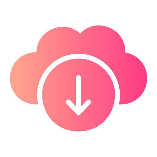 cloud downloaden Generic gradient fill icoon