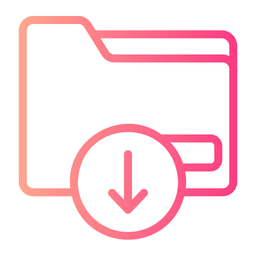 ダウンロードフォルダー Generic gradient outline icon