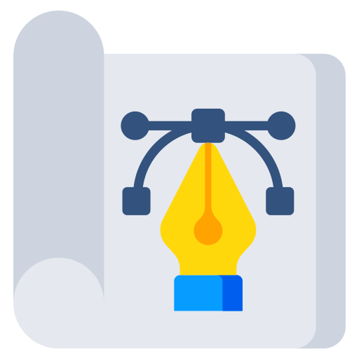 Bezier tool Generic color fill icon