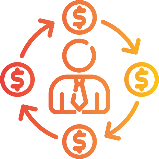 zarządzanie pieniędzmi Generic gradient outline ikona