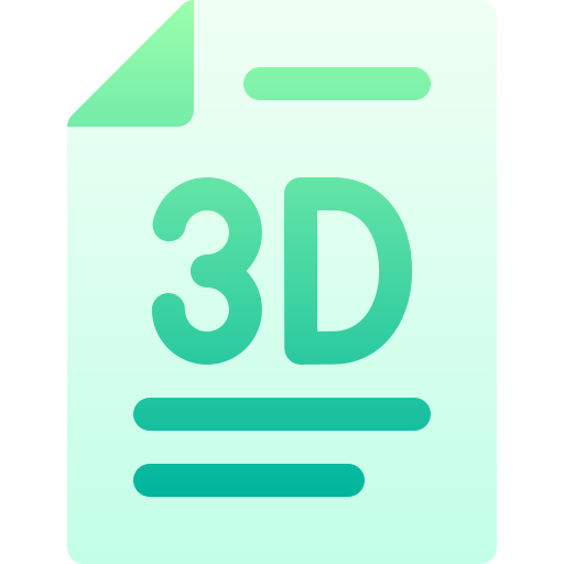 3d file Basic Gradient Gradient icon