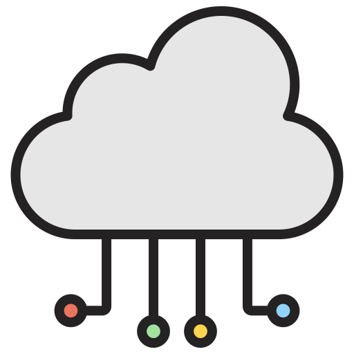 chmura obliczeniowa Generic color lineal-color ikona