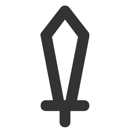 zwaard Generic black outline icoon