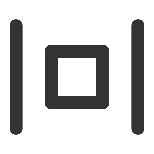 horizontalmente Generic black outline icono
