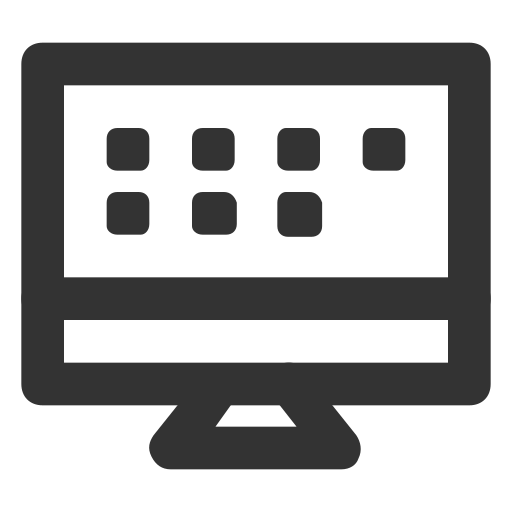 monitor Generic black outline icono