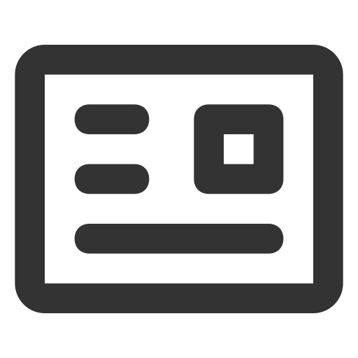 ID card Generic black outline icon