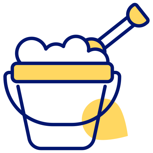 Sand bucket Generic color lineal-color icon
