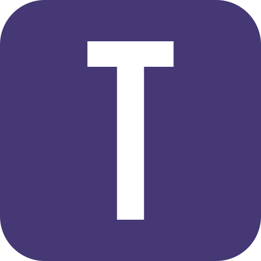 Letter T  Generic color fill icon