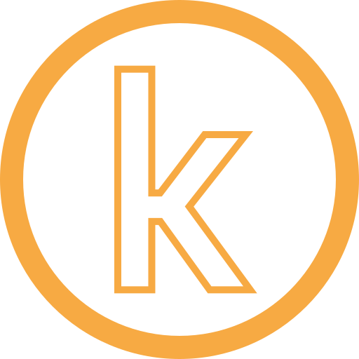 lettera k Generic color outline icona