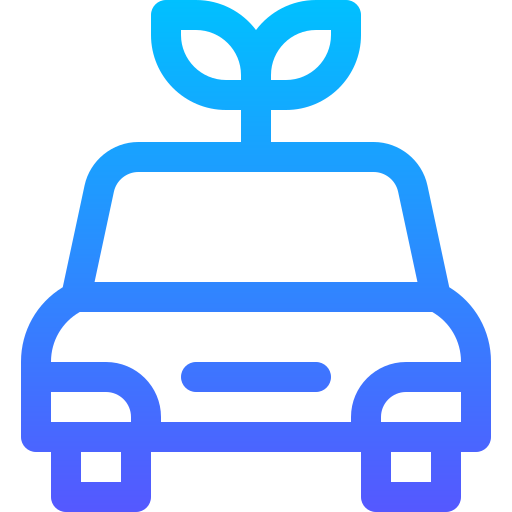 coche ecológico Basic Gradient Lineal color icono