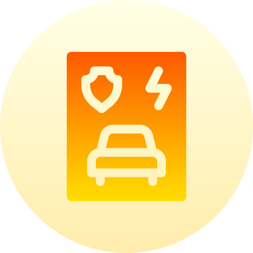 Страхование автомобиля Basic Gradient Circular иконка