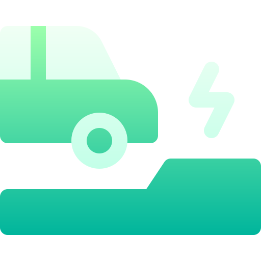 samochód elektryczny Basic Gradient Gradient ikona