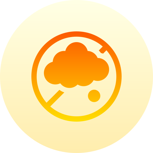 null emission Basic Gradient Circular icon