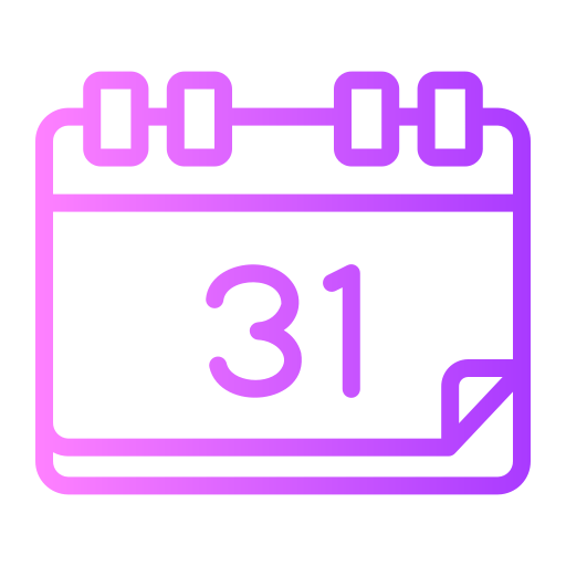 calendario Generic gradient outline icono