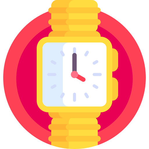 reloj de pulsera Detailed Flat Circular Flat icono