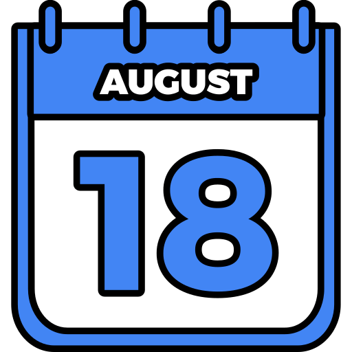 18 августа Generic color lineal-color иконка