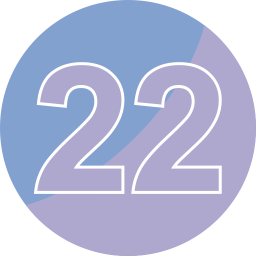Двадцать два Generic color fill иконка