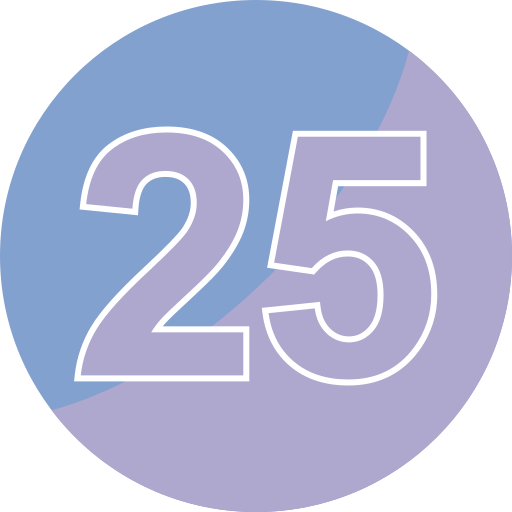 Twenty five Generic color fill icon