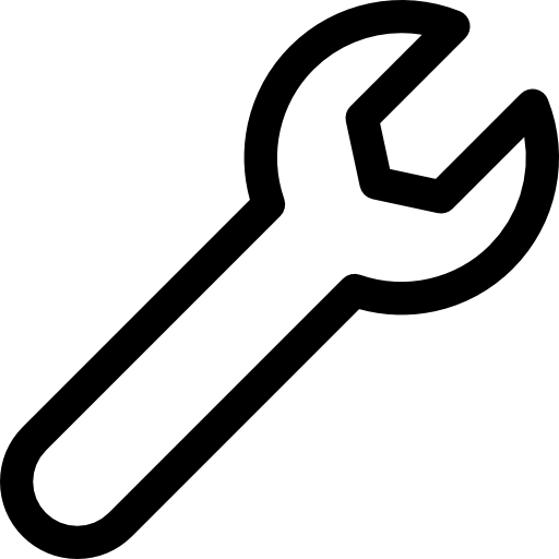 llave inglesa Basic Rounded Lineal icono