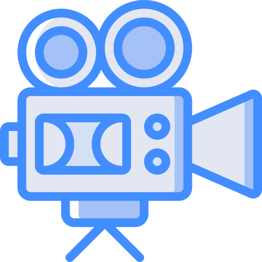 비디오 카메라 Basic Miscellany Blue icon