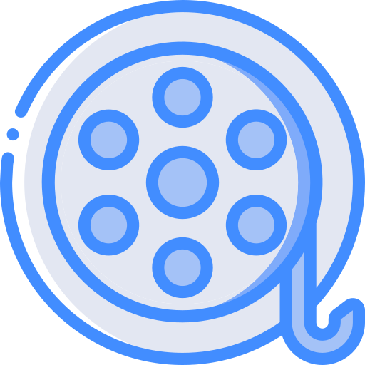 Film reel Basic Miscellany Blue icon