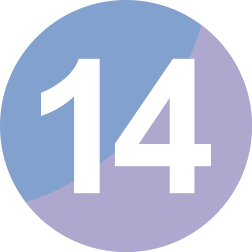 Fourteen Generic color fill icon