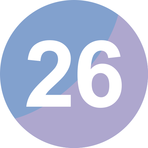 Twenty six Generic color fill icon