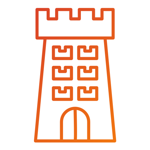 Castle tower Generic gradient outline icon