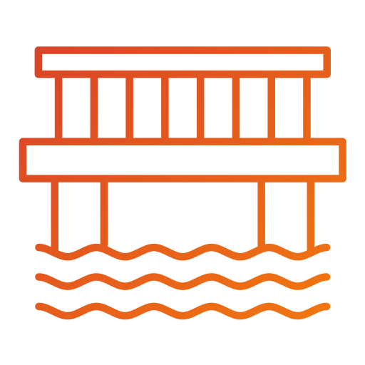 Water bridge Generic gradient outline icon