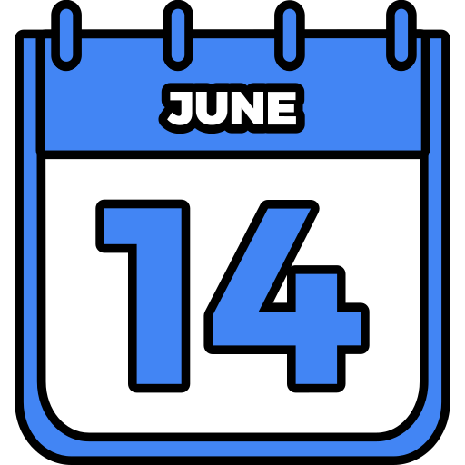 14 de junio Generic color lineal-color icono