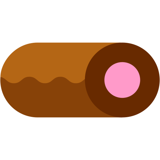 Chocolate roll Generic color fill icon