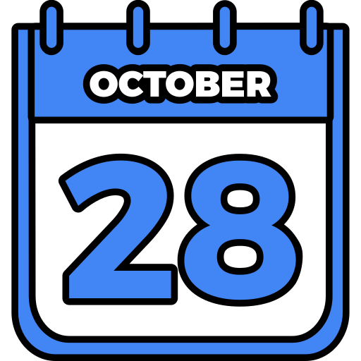 October 28 Generic color lineal-color icon