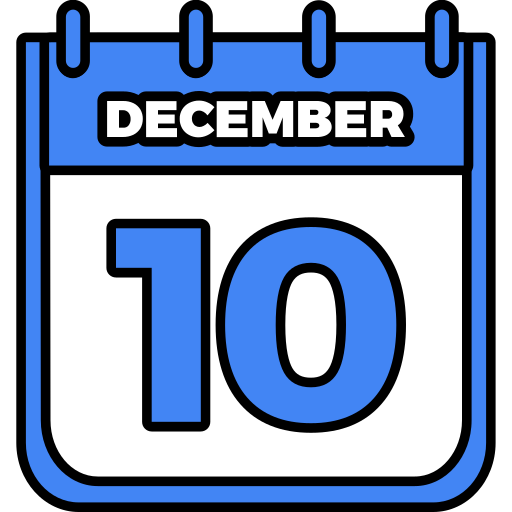 10. dezember Generic color lineal-color icon