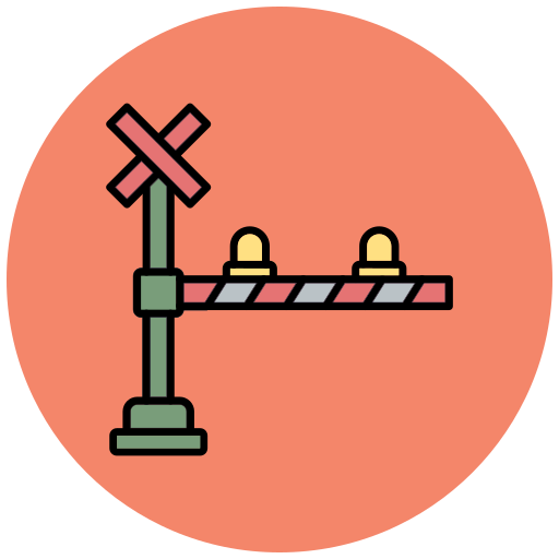 Railroad crossing Generic color lineal-color icon