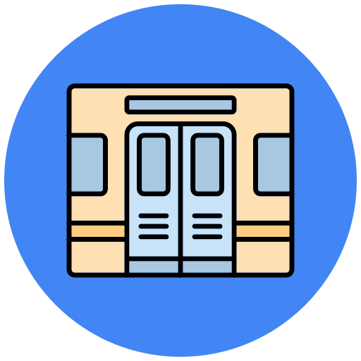 train Generic color lineal-color icon