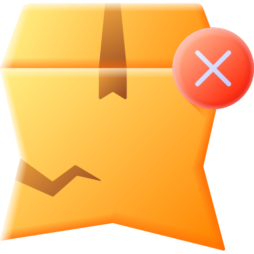 Damaged package Generic gradient fill icon