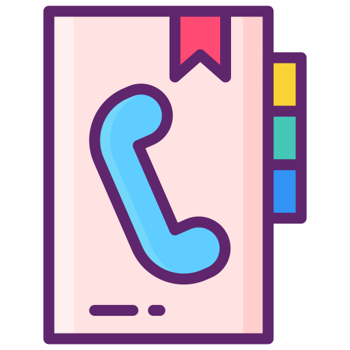 telefoonboek Generic color lineal-color icoon