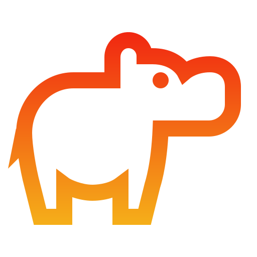 hipopotam Generic gradient outline ikona