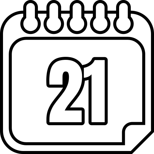 número 21 Generic black outline icono