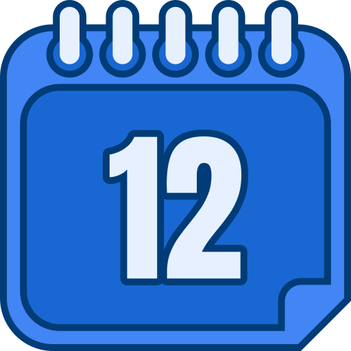 Number 12 Generic color lineal-color icon