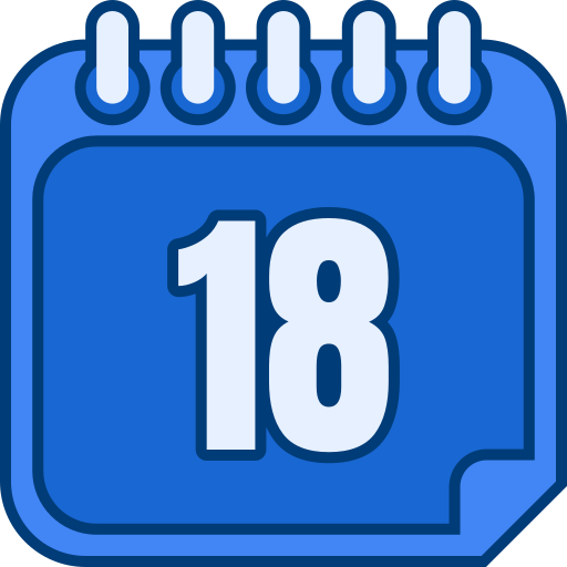 Number 18 Generic color lineal-color icon