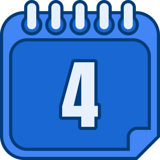 Number 4 Generic color lineal-color icon